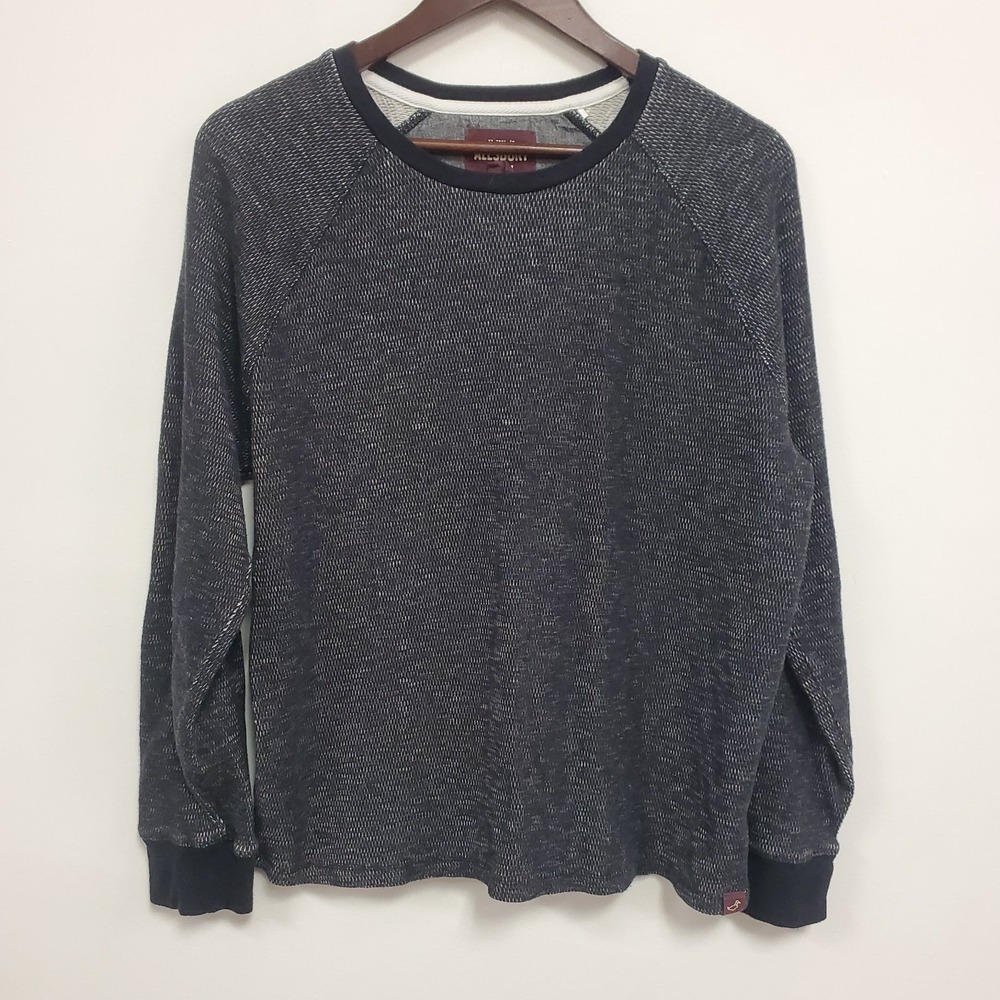 Alesbury Men Long Sleeve Thermal Knit Shirt Size L Gray Baselayer Outdoor Winter